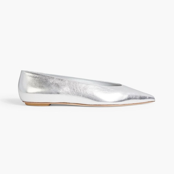 STUART WEITZMAN
Lina metallic leather point-toe flats - Picture 1 of 4